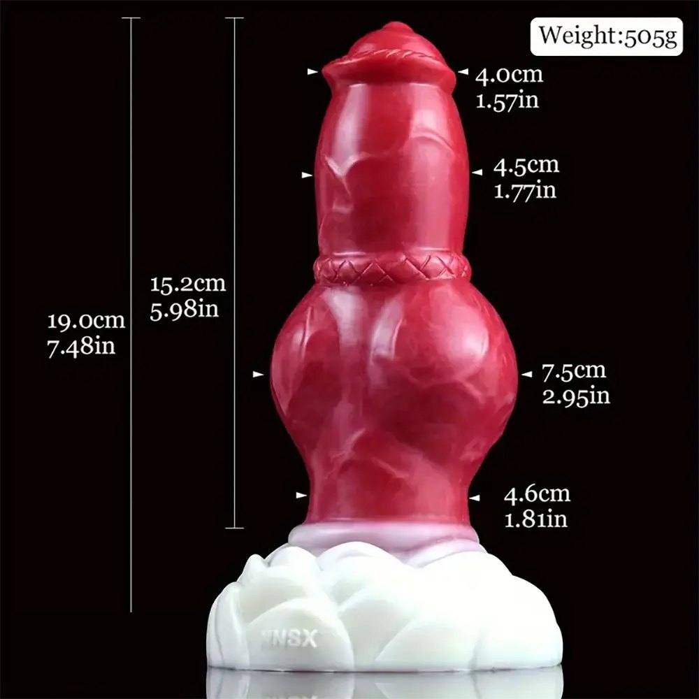 Colorful silicone knotted animal dildo, photo 7