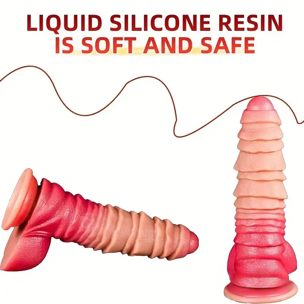 Colorful silicone suction cup dildo, photo 2