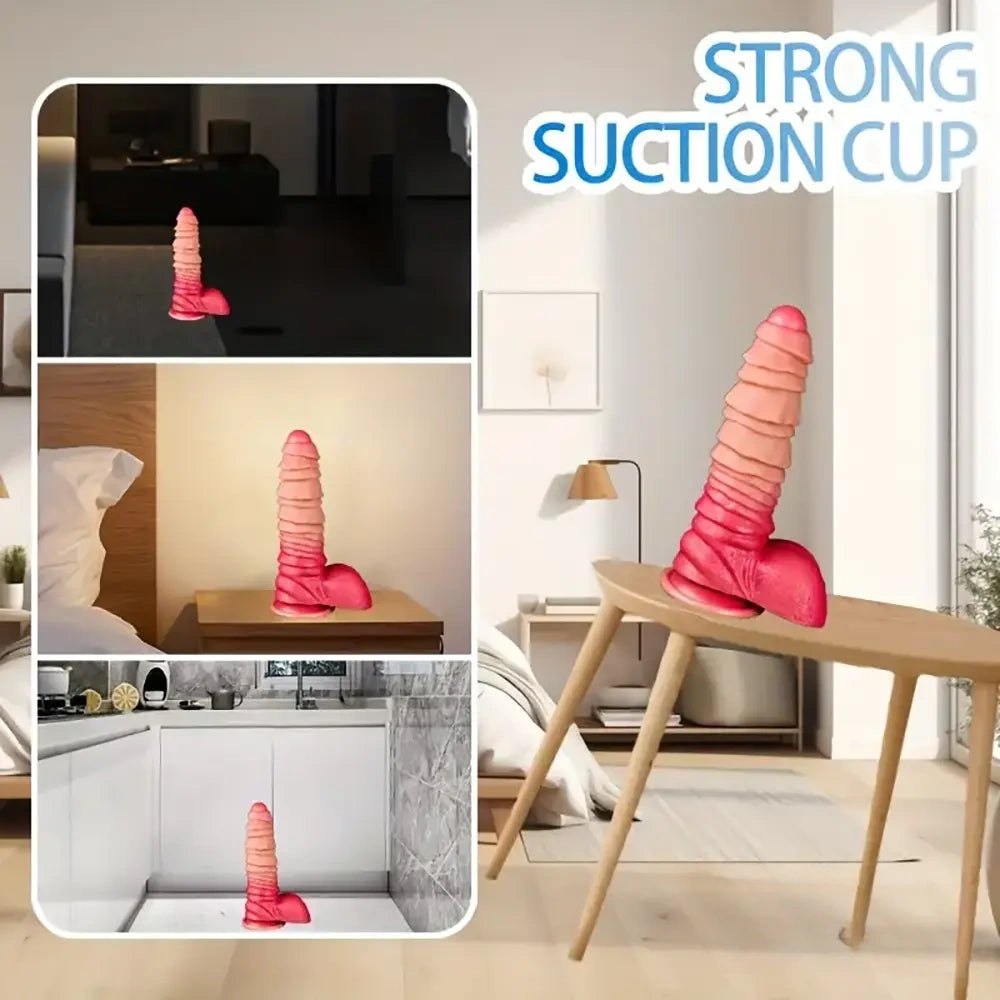 Colorful silicone suction cup dildo, photo 4