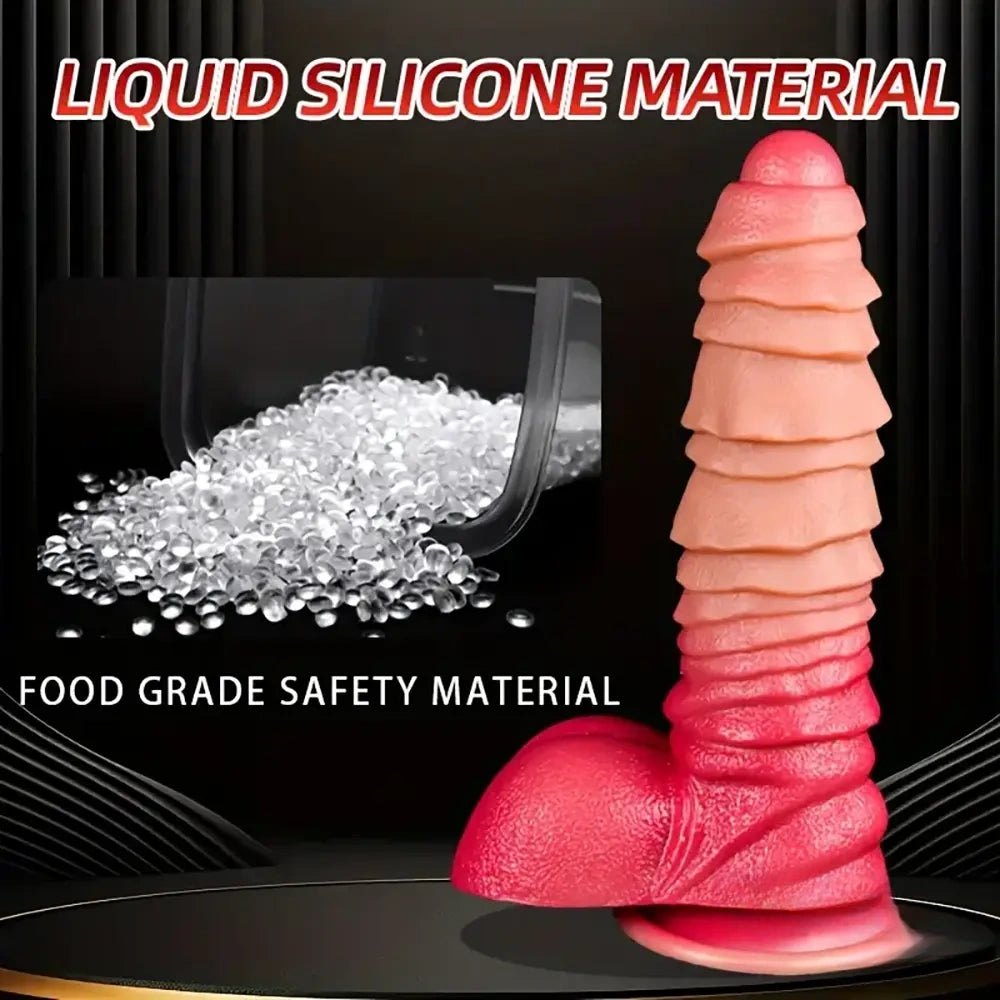Colorful silicone suction cup dildo, photo 5
