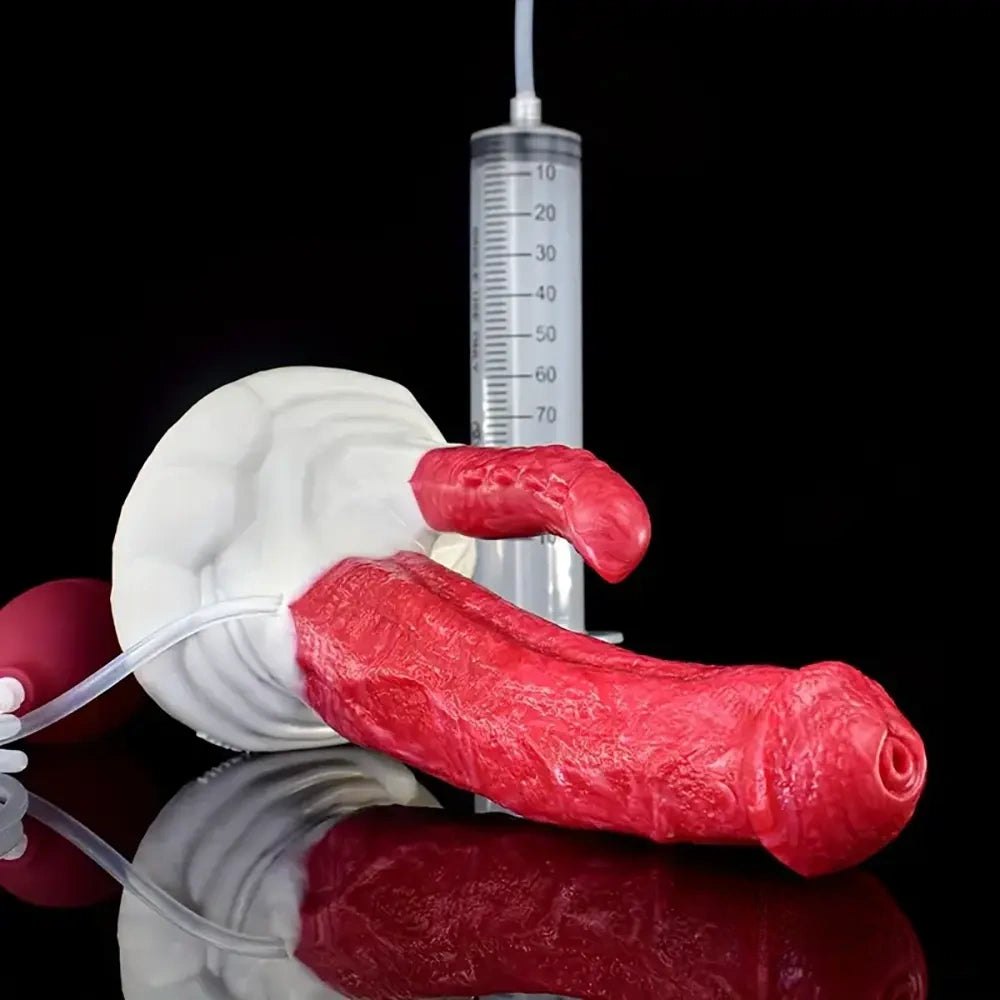Colorful textured silicone fantasy dildo, photo 6