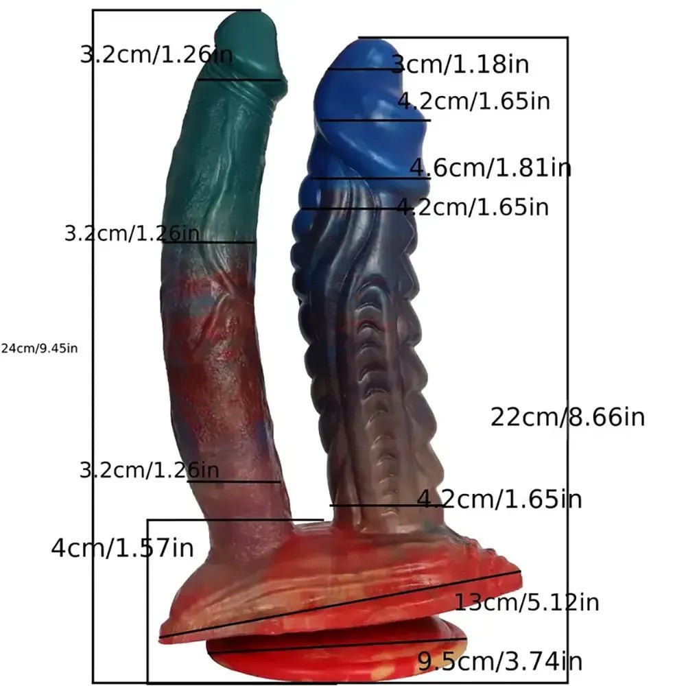 Colorful silicone double-headed U-shaped dildo, photo 13