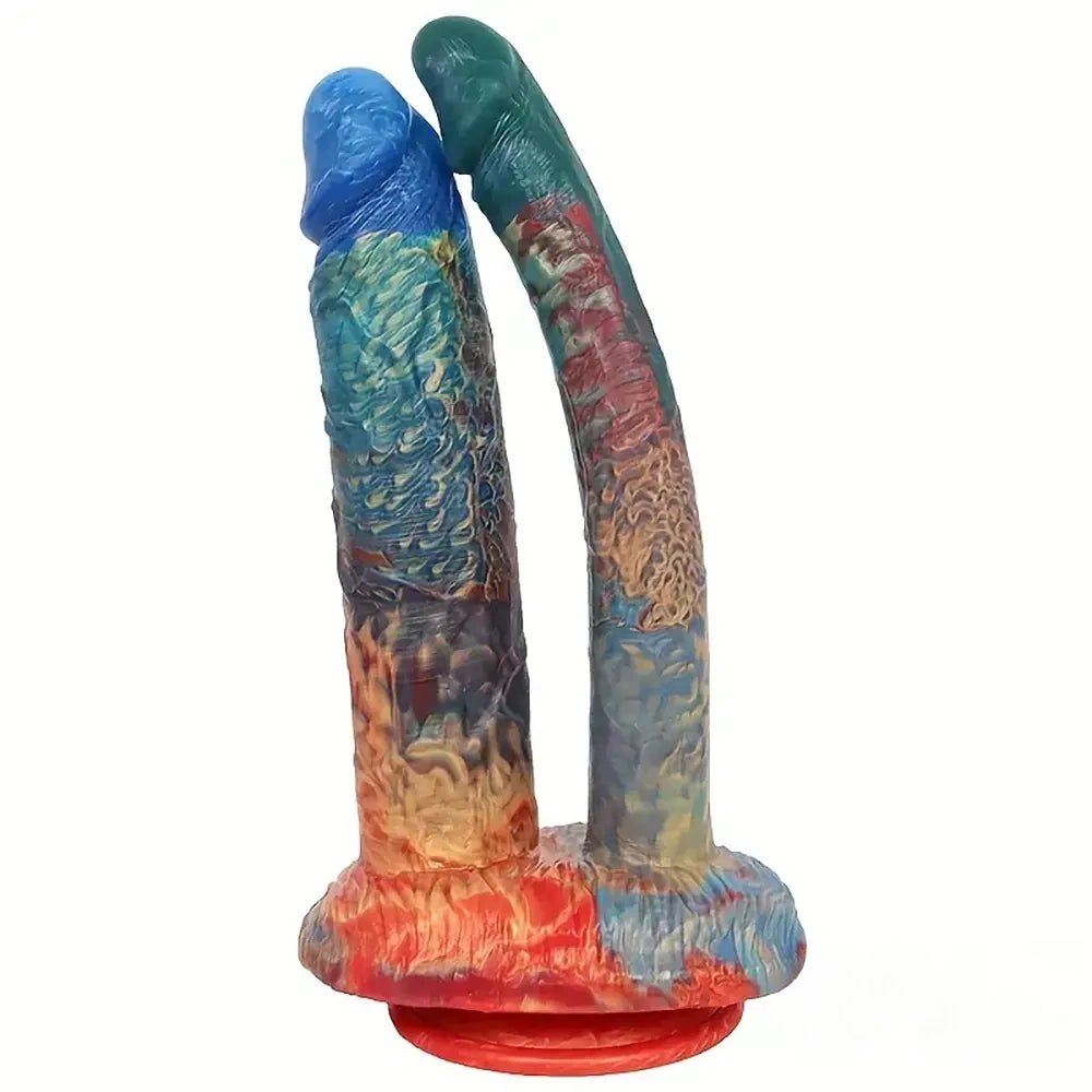 Colorful silicone double-headed U-shaped dildo, photo 2