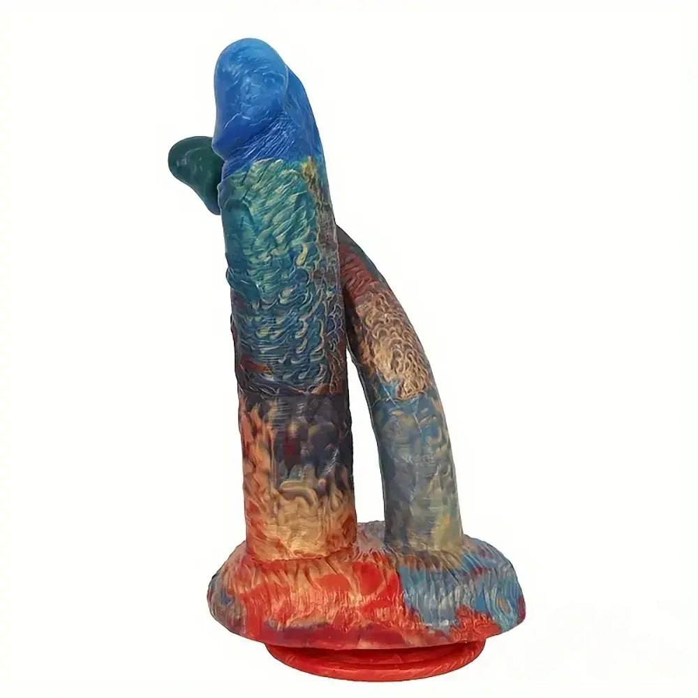 Colorful silicone double-headed U-shaped dildo, photo 3