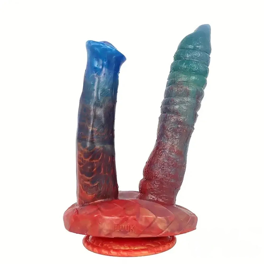 Colorful silicone double-headed U-shaped dildo, photo 4