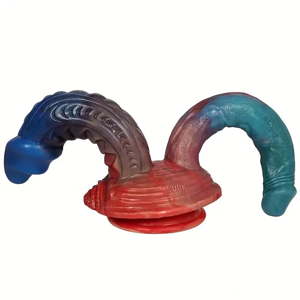 Colorful silicone double-headed U-shaped dildo, photo 8