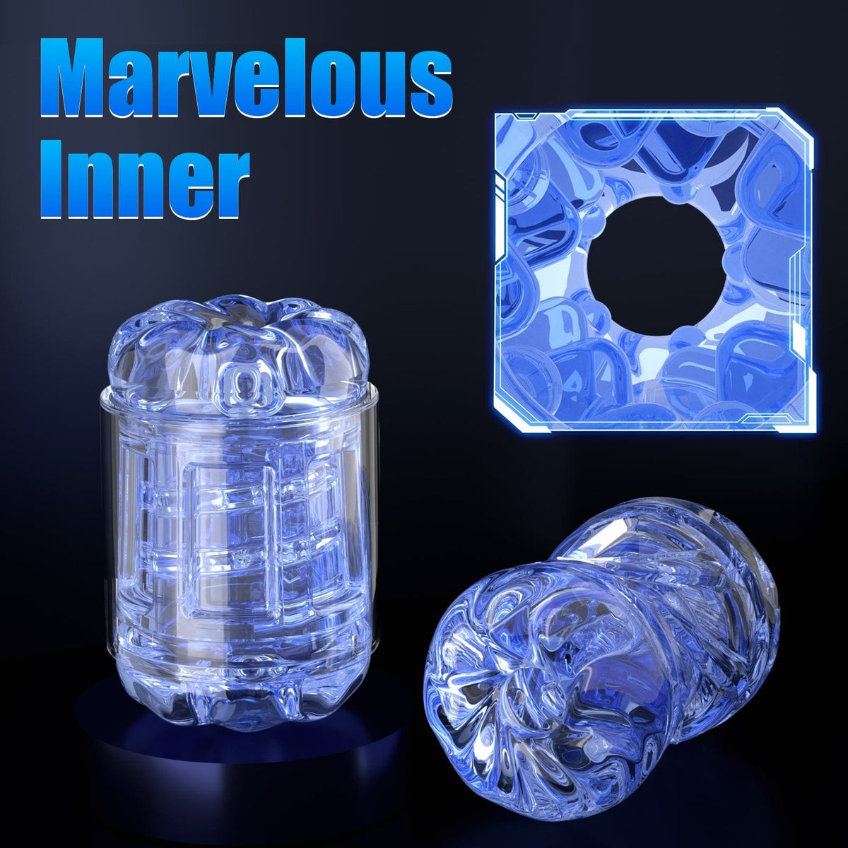 Black compact thrusting male masturbator with LCD display, photo 6