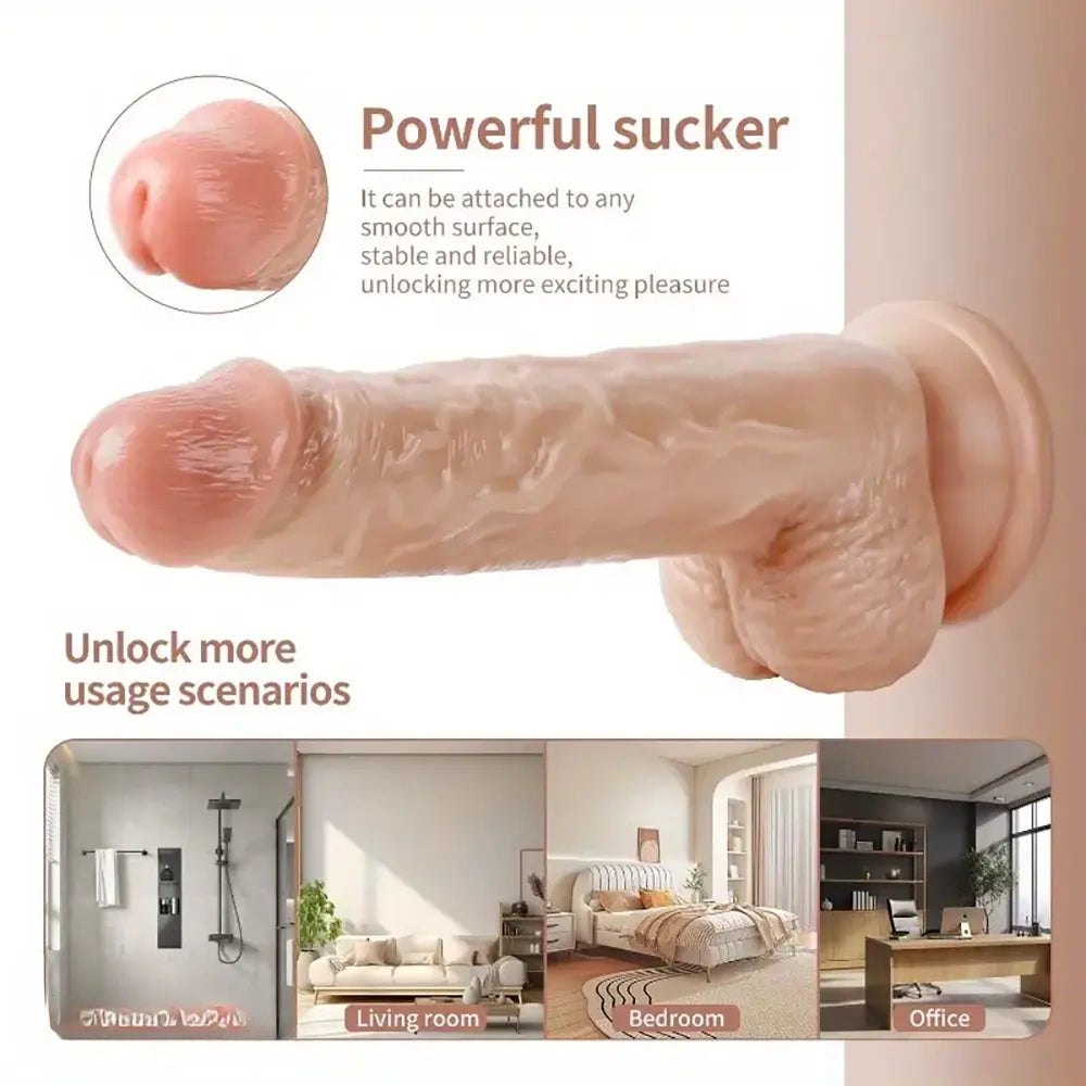 Flesh compact realistic suction cup dildo, photo 3