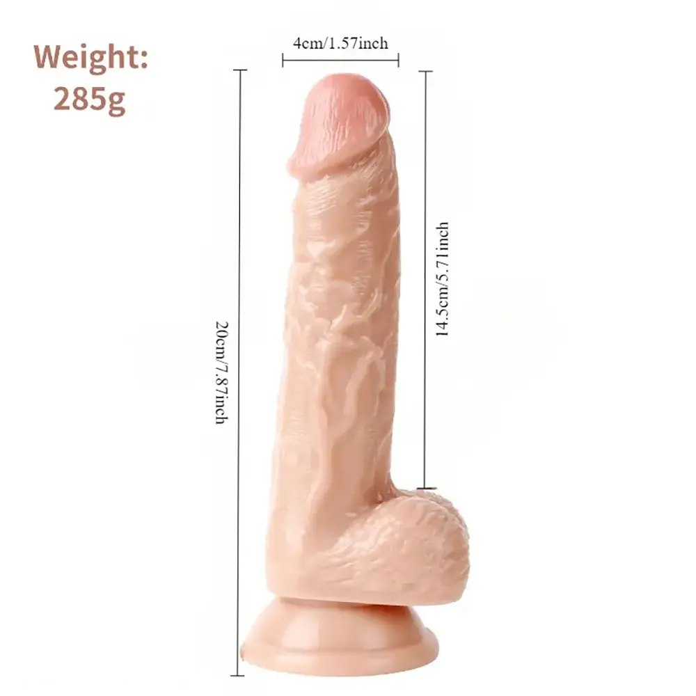 Flesh compact realistic suction cup dildo, photo 5