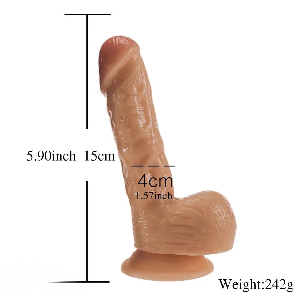 And flesh compact pvc suction cup dildo, photo 13