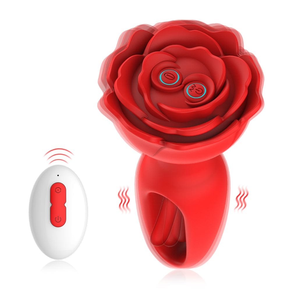 Red compact rose suction vibrator, photo 3