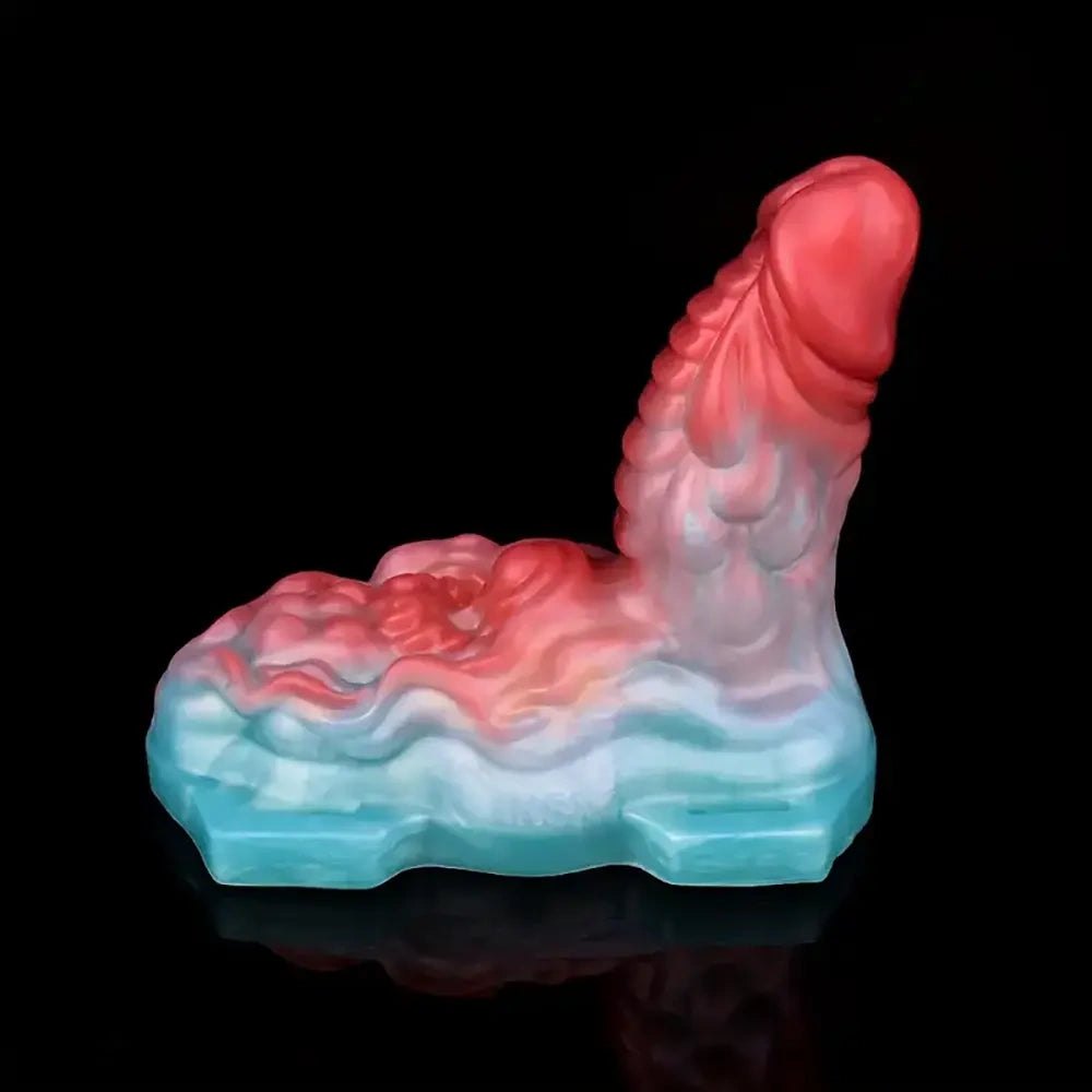 Colorful silicone strap-on dildo, photo 1