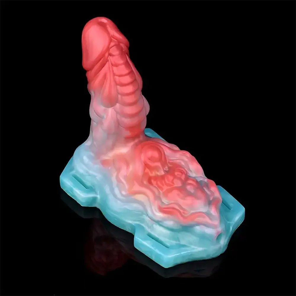 Colorful silicone strap-on dildo, photo 3