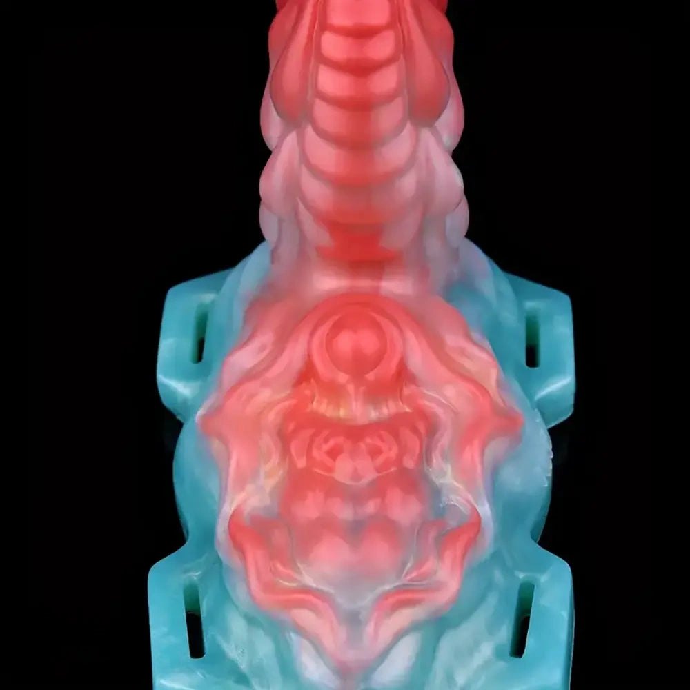 Colorful silicone strap-on dildo, photo 4