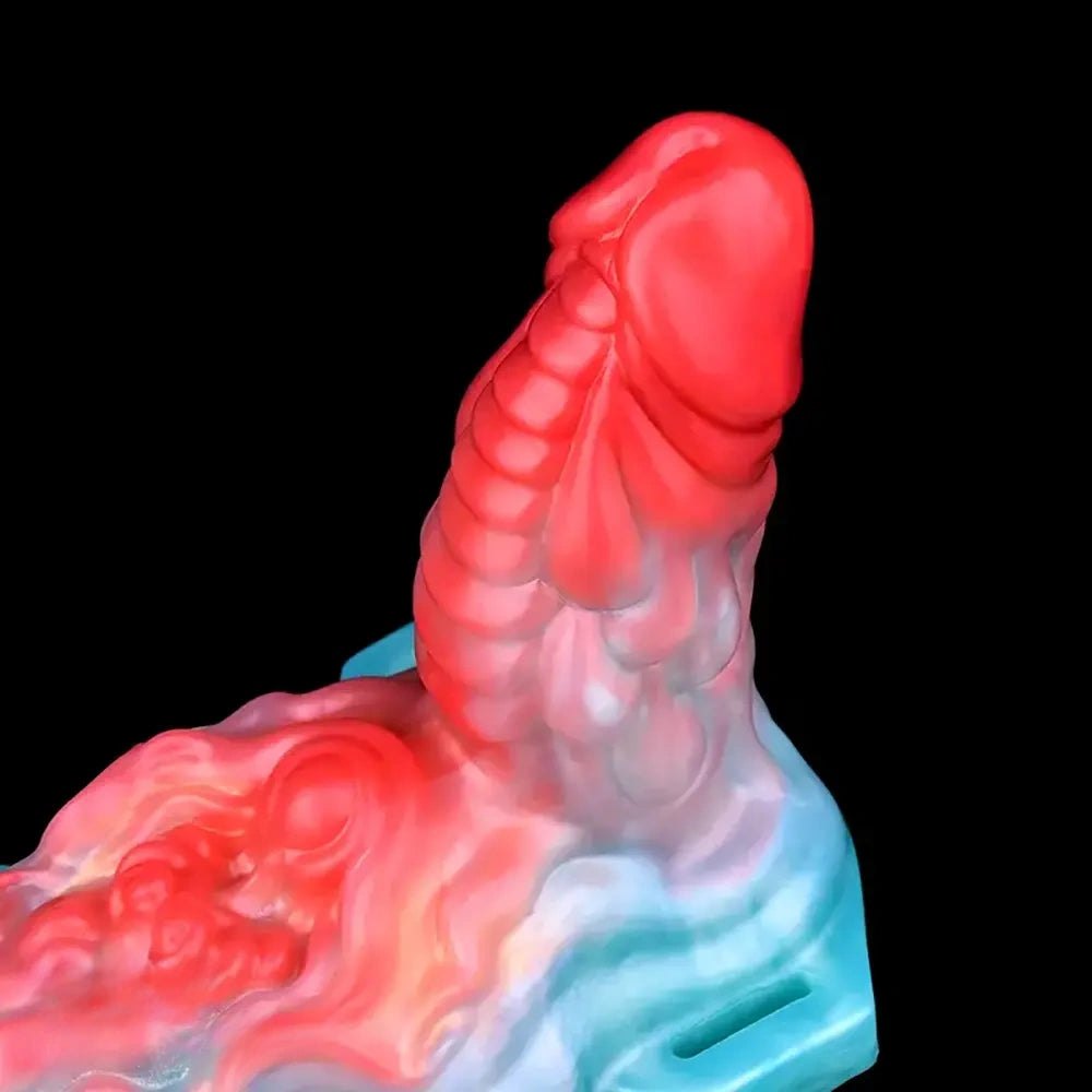 Colorful silicone strap-on dildo, photo 6