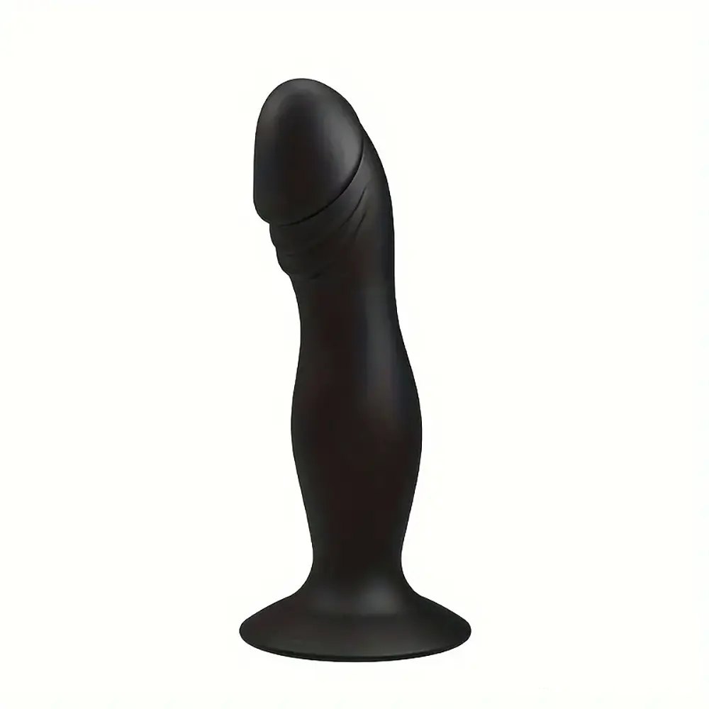 Black compact unisex anal dildo