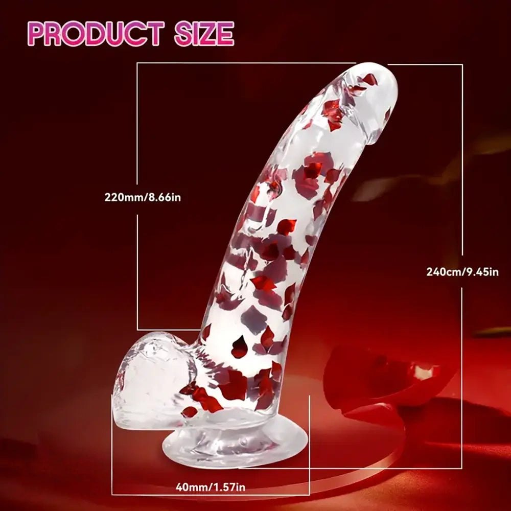 Glitter confetti realistic dildo, photo 3