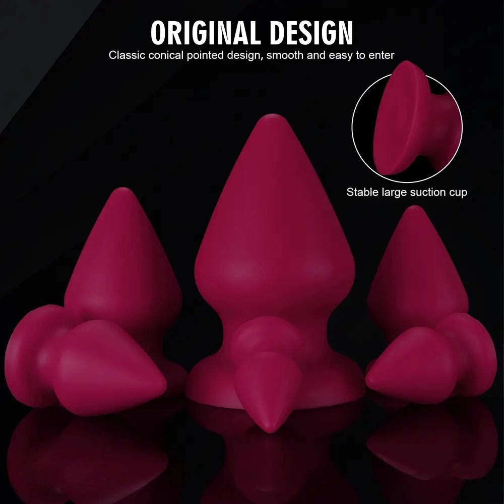 Conical silicone butt plug, photo 3