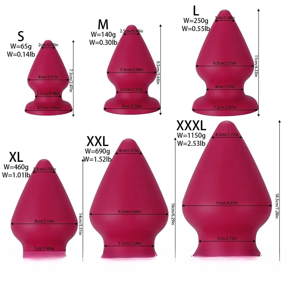 Conical silicone butt plug, photo 6