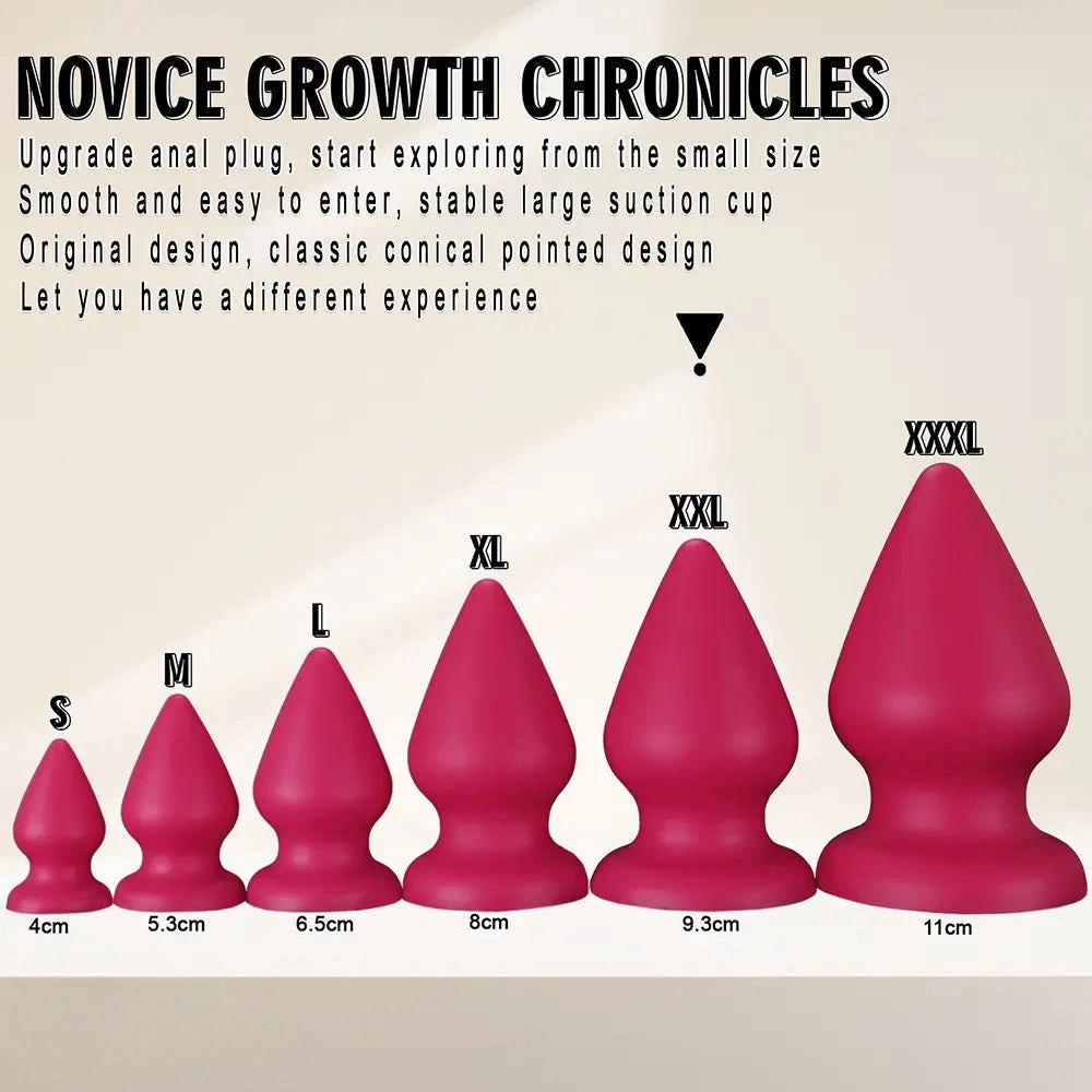 Conical silicone butt plug, photo 7