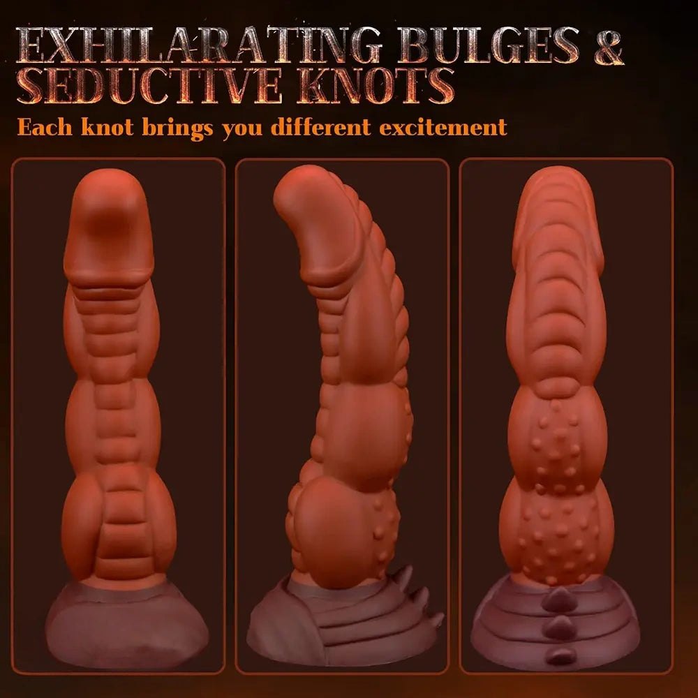Copper and brown spiked monster dildo, photo 2