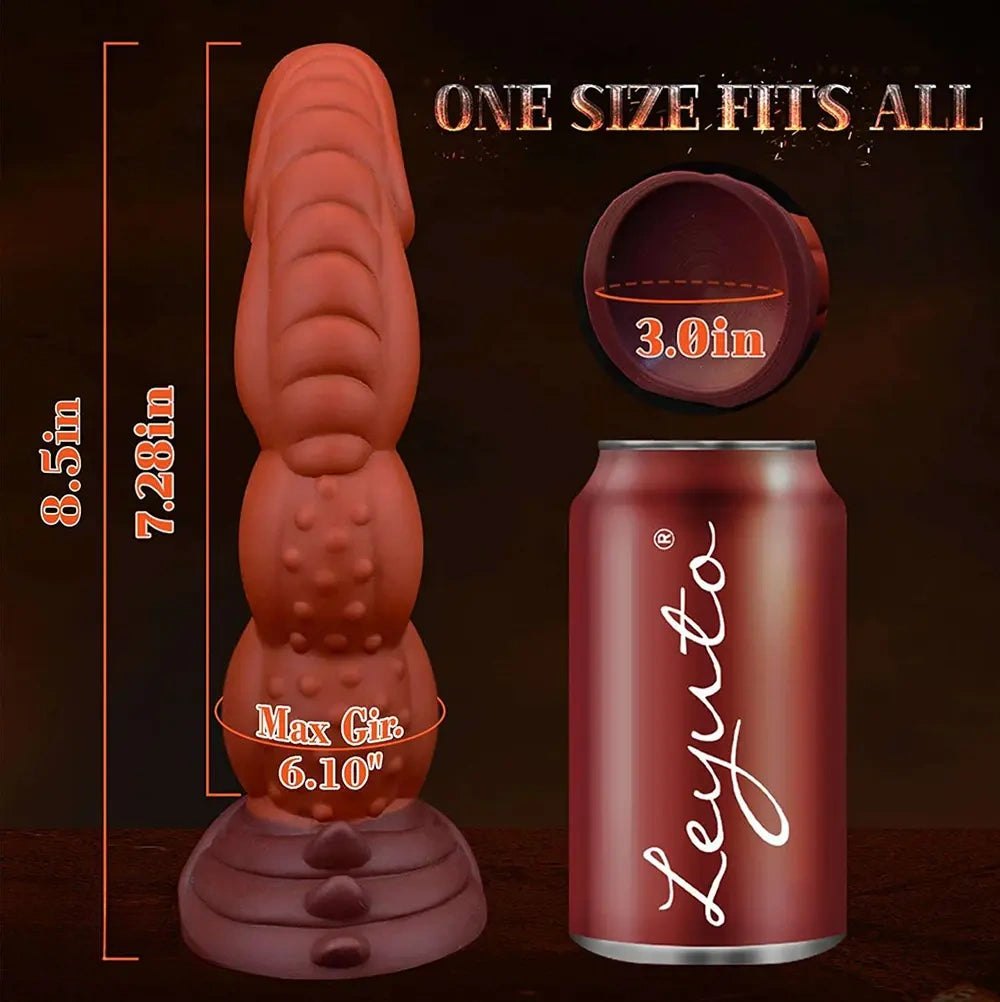 Copper and brown spiked monster dildo, photo 5