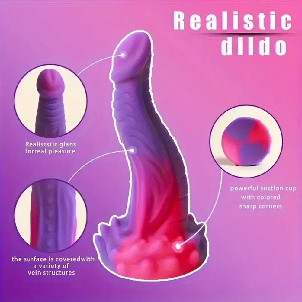 Purple to pink gradient fantasy tentacle dildo, photo 5