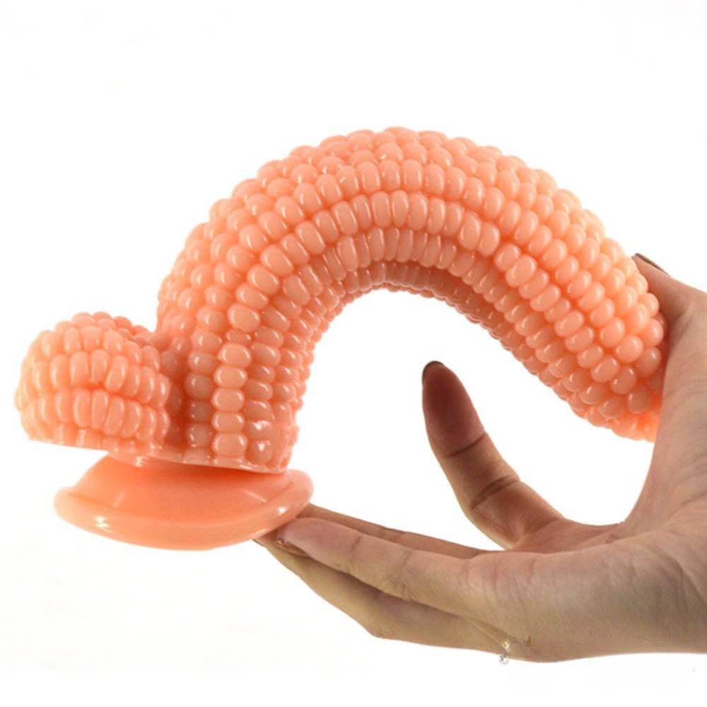 Corn-textured novelty PVC dildo, photo 7