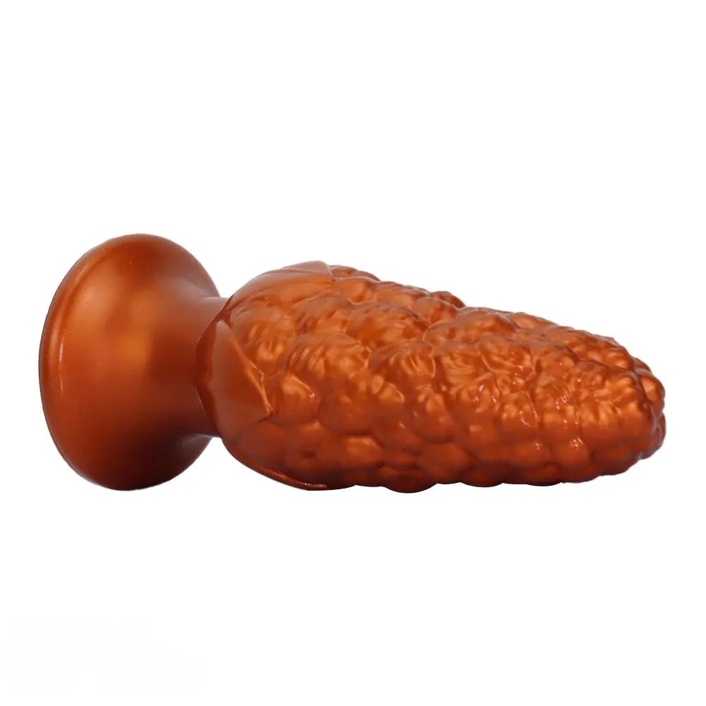 Corn textured silicone anal plug with flared base, photo 12