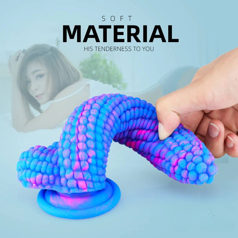 Corn cob textured fantasy dildo, photo 3
