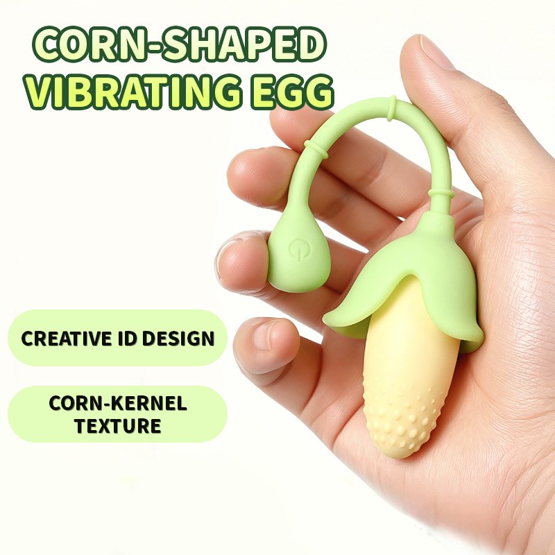 Green and yellow corn-shaped vibrating egg, photo 2