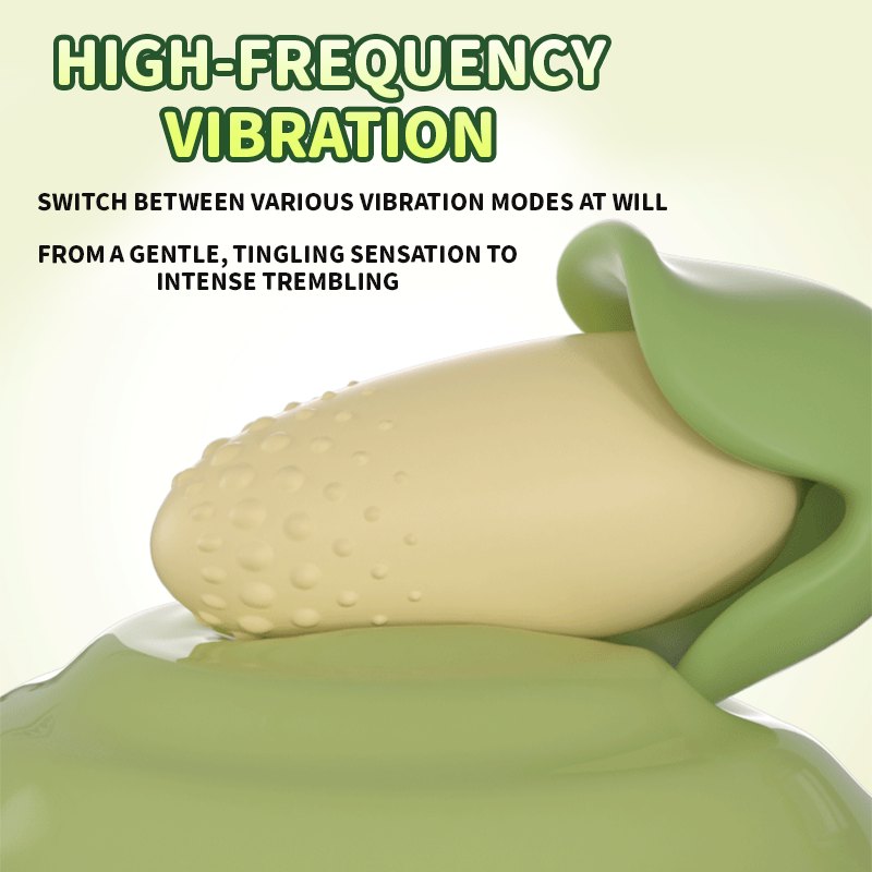 Green and yellow corn-shaped vibrating egg, photo 3