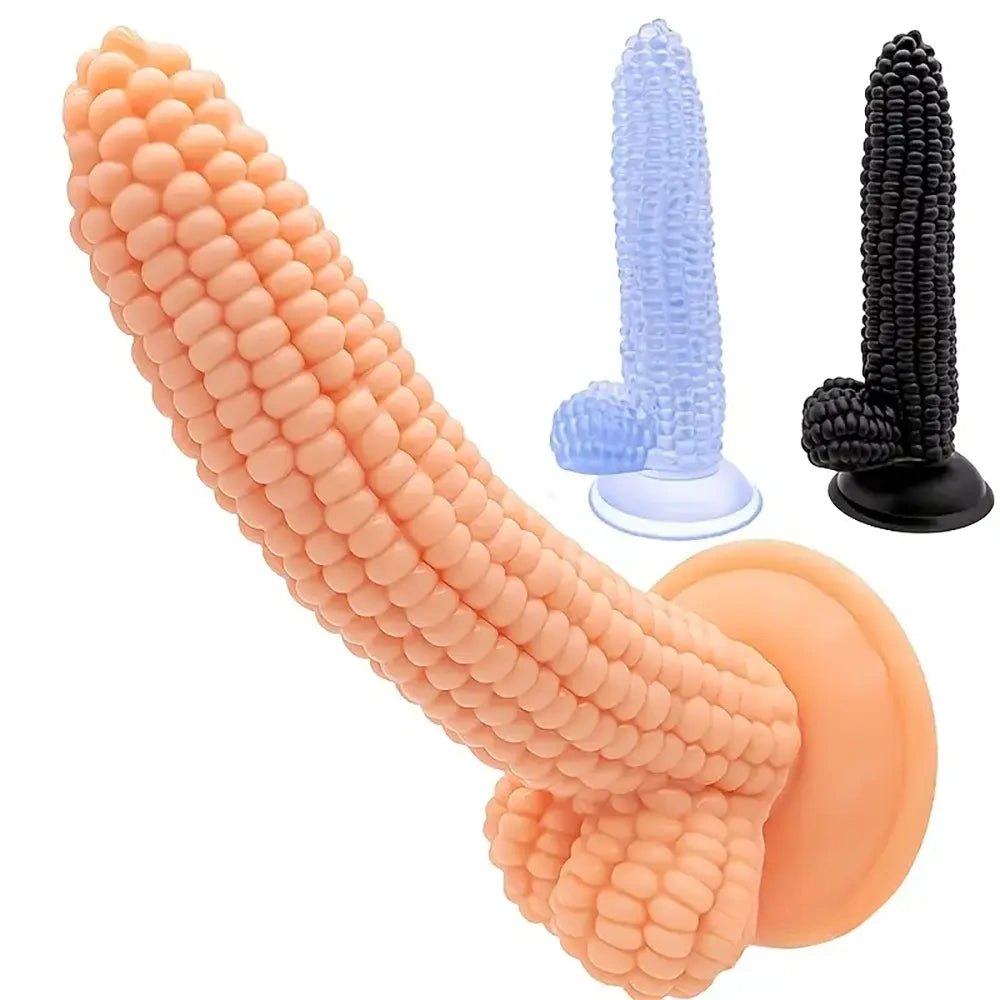 Corn-shaped novelty silicone dildo, photo 1