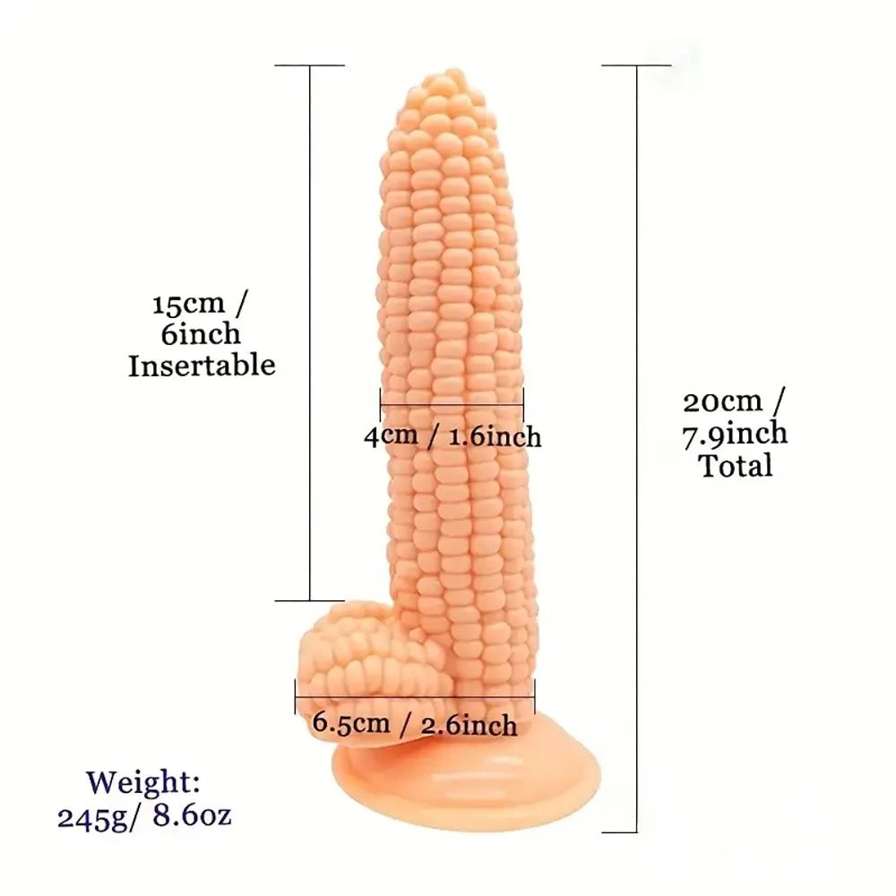Corn-shaped novelty silicone dildo, photo 3