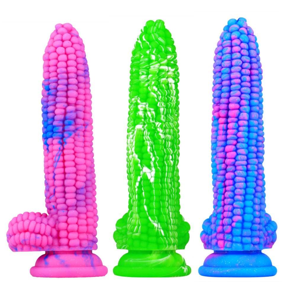 Corn-shaped silicone fantasy dildo, photo 1