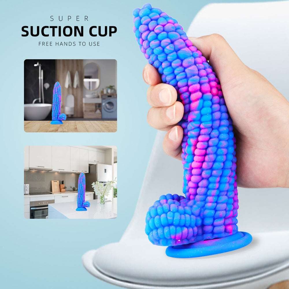 Corn-shaped silicone fantasy dildo, photo 2