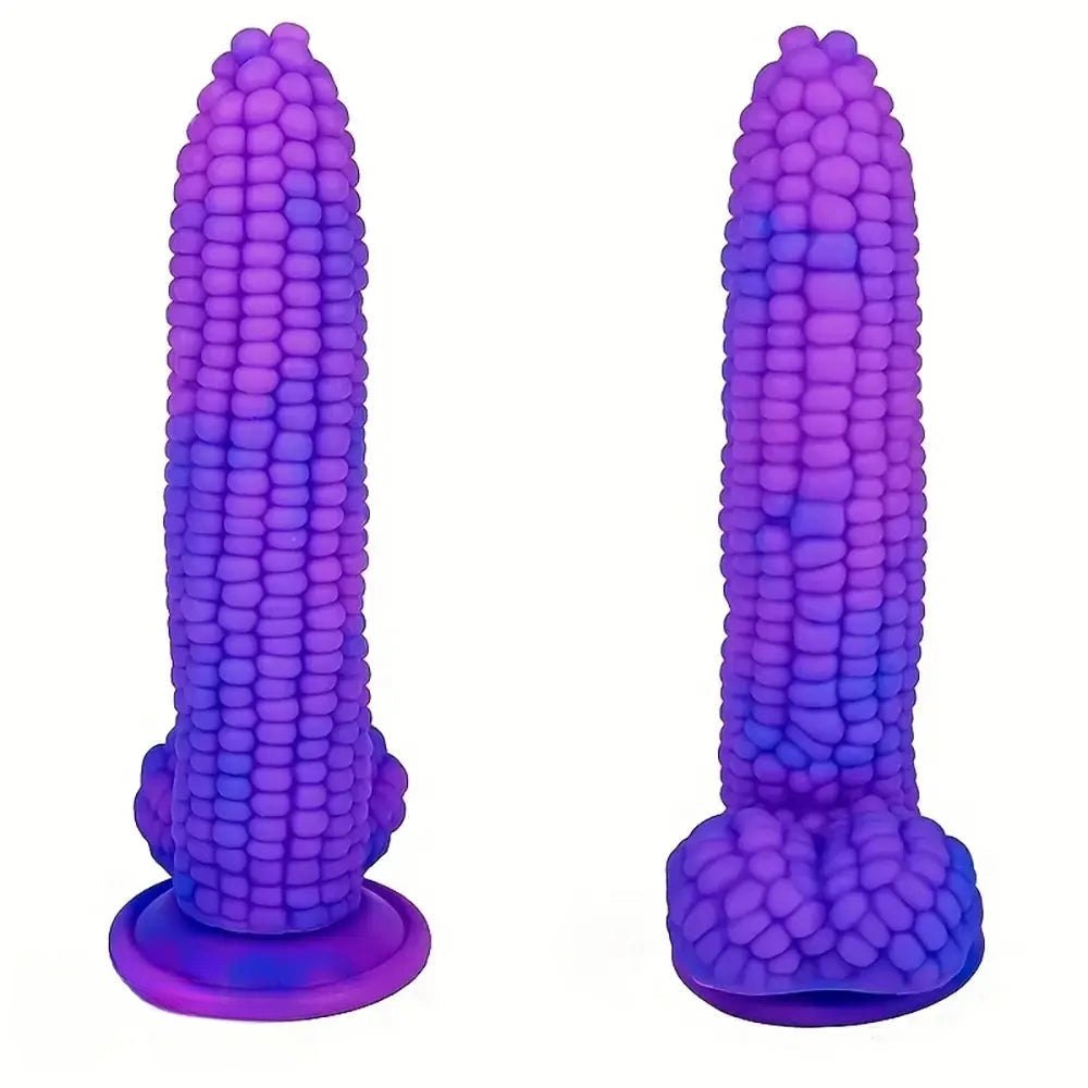 Purple corn-textured anal dildo, photo 1
