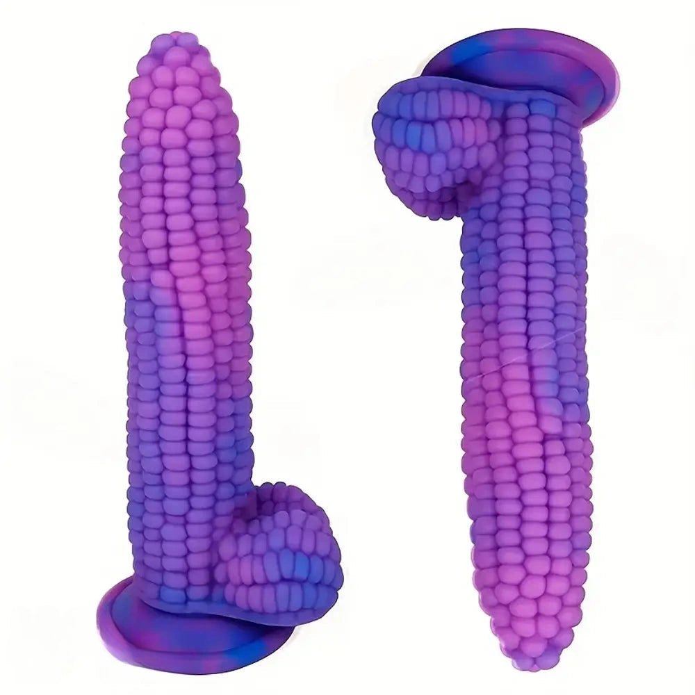 Purple corn-textured anal dildo, photo 3