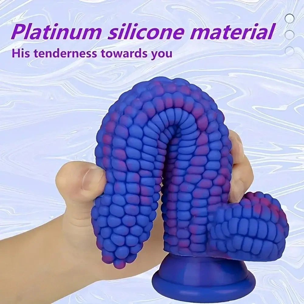 Purple corn-textured anal dildo, photo 4