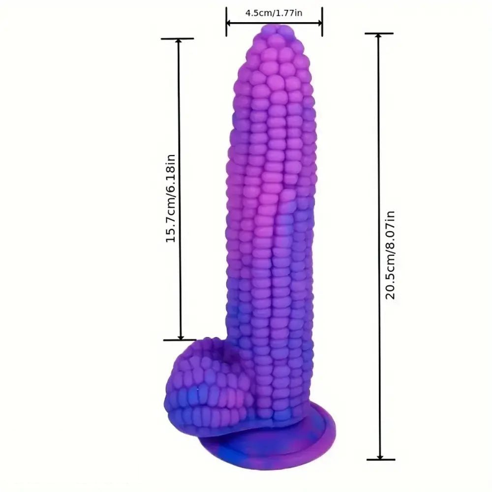 Purple corn-textured anal dildo, photo 5