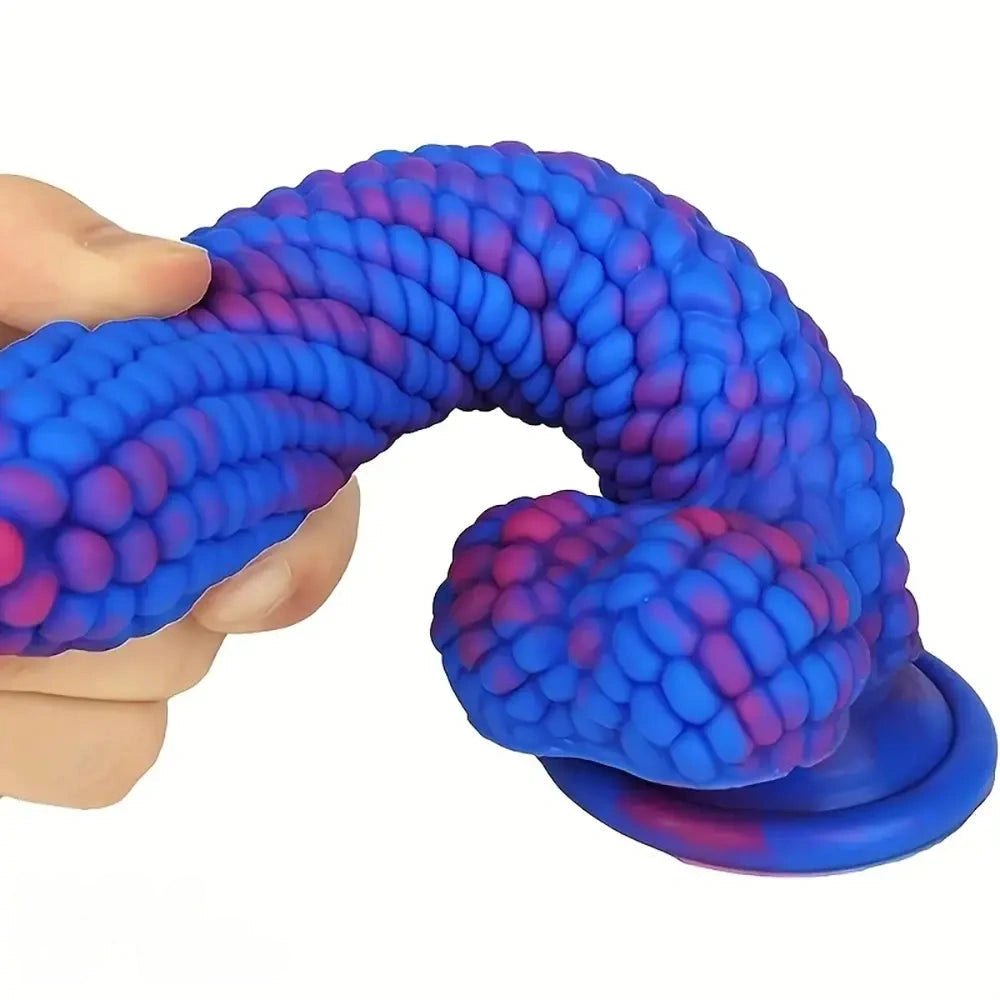 Purple corn-textured anal dildo, photo 6
