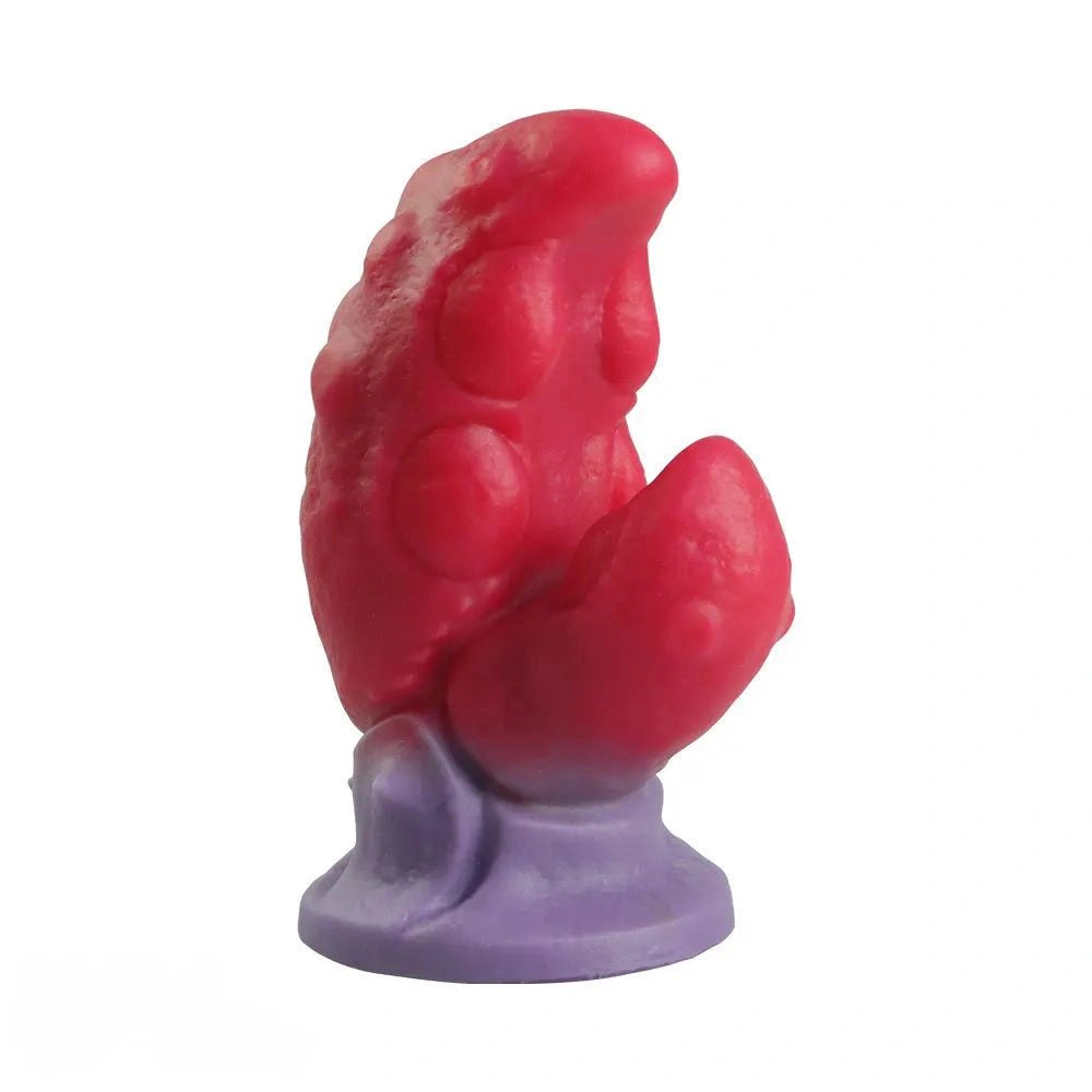 Red and purple crab claw silicone butt plug, photo 1