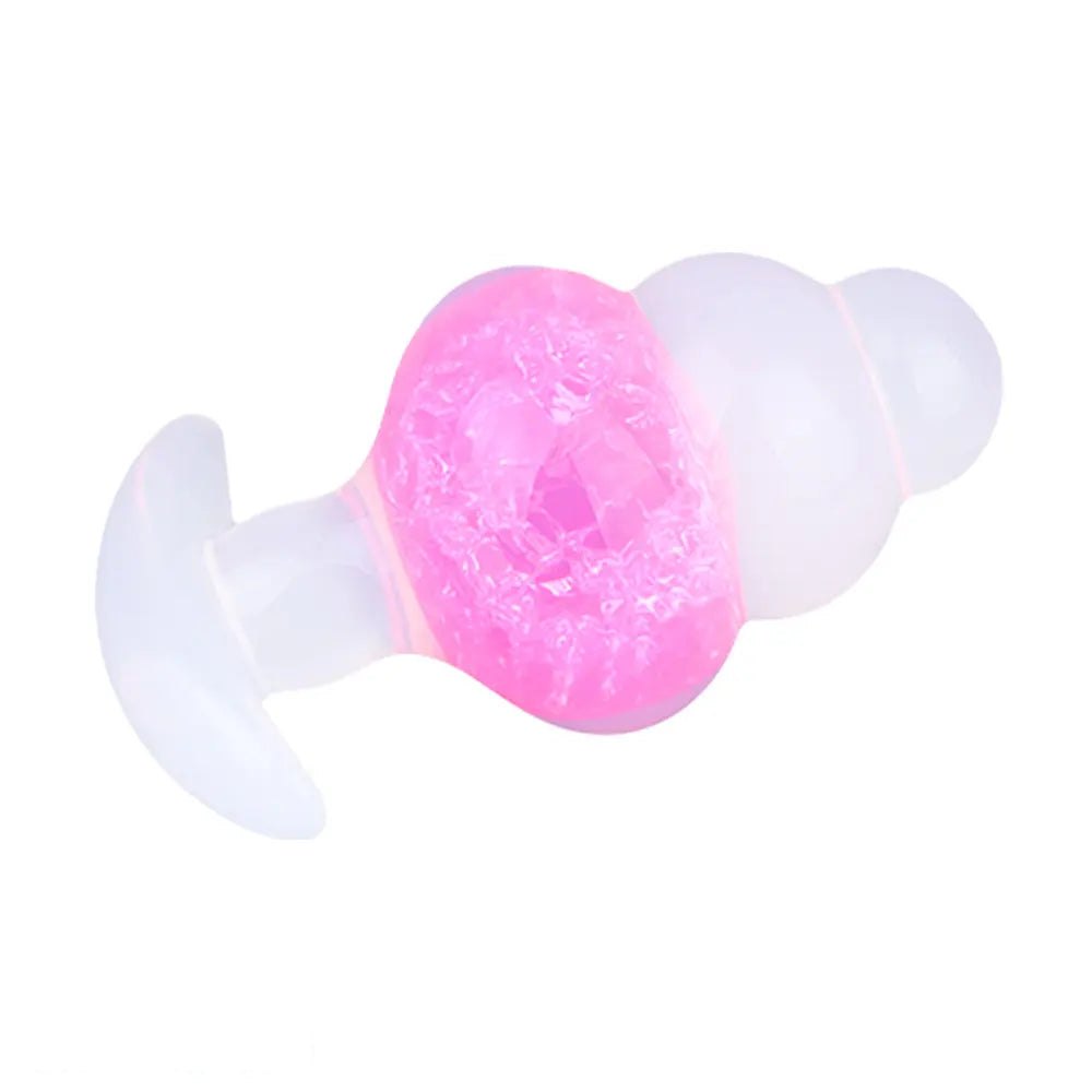 Crackle bead silicone butt plug with graduated shape, photo 13