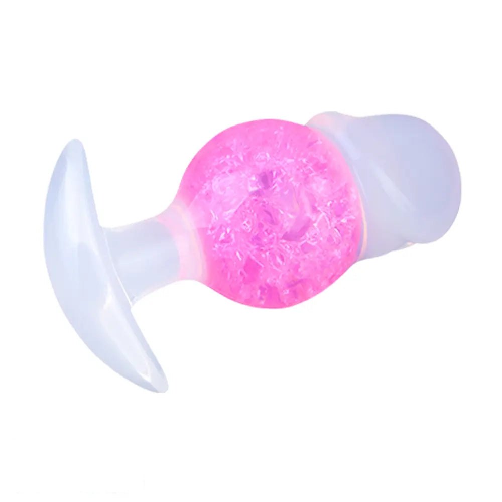 Crackled glass look silicone butt plug, photo 11