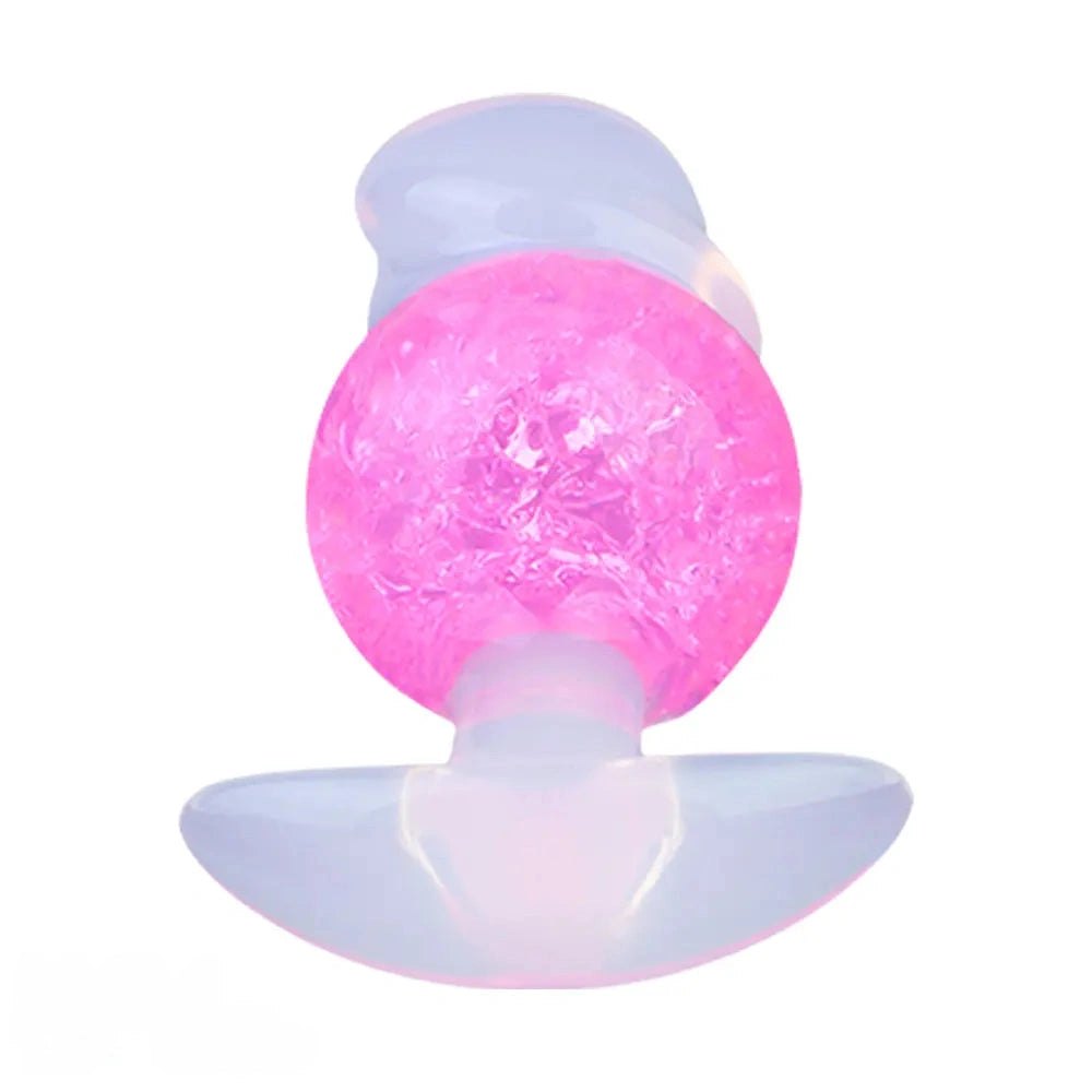 Crackled glass look silicone butt plug, photo 14
