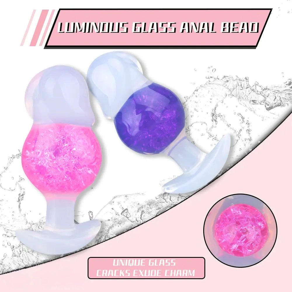 Crackled glass look silicone butt plug, photo 3