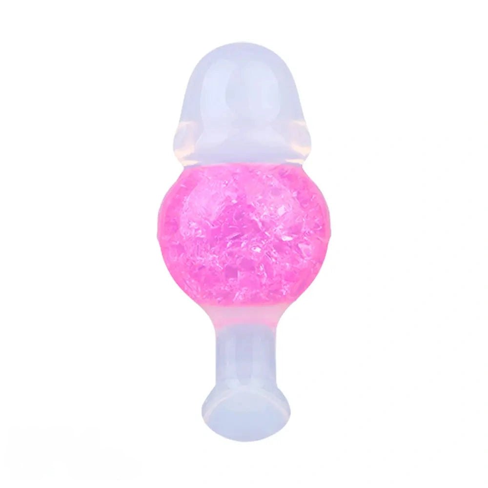Crackled glass look silicone butt plug, photo 6