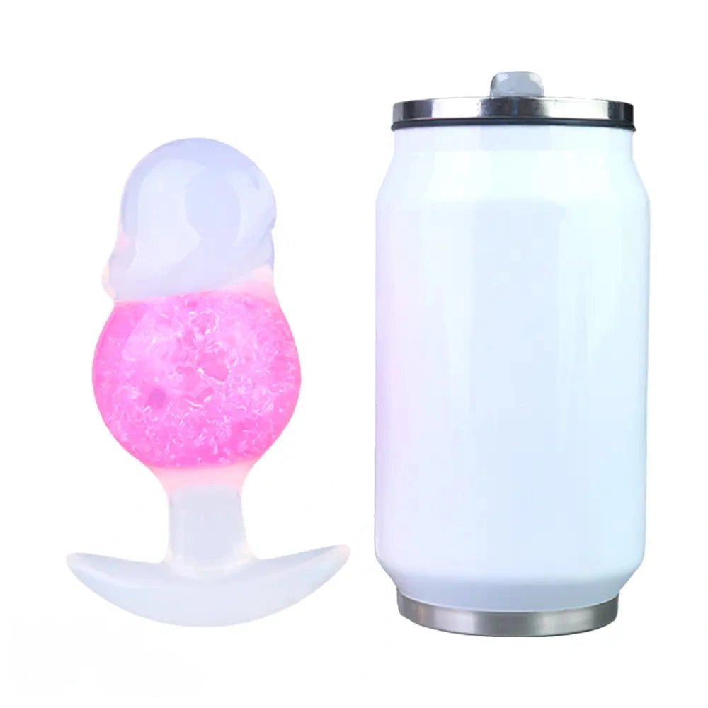 Crackled glass look silicone butt plug, photo 8