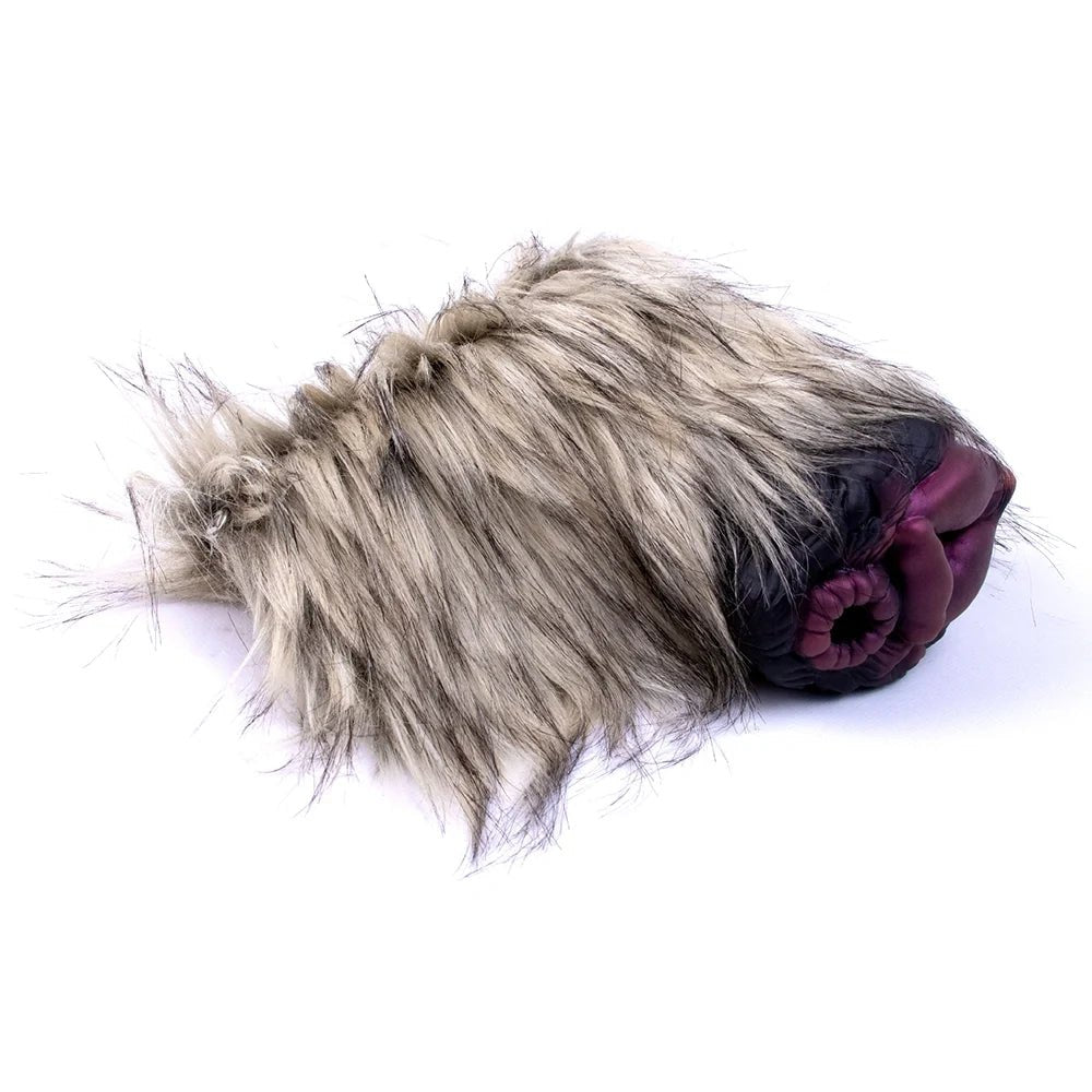 Cream fur aubergine dual entry masturbator, photo 6