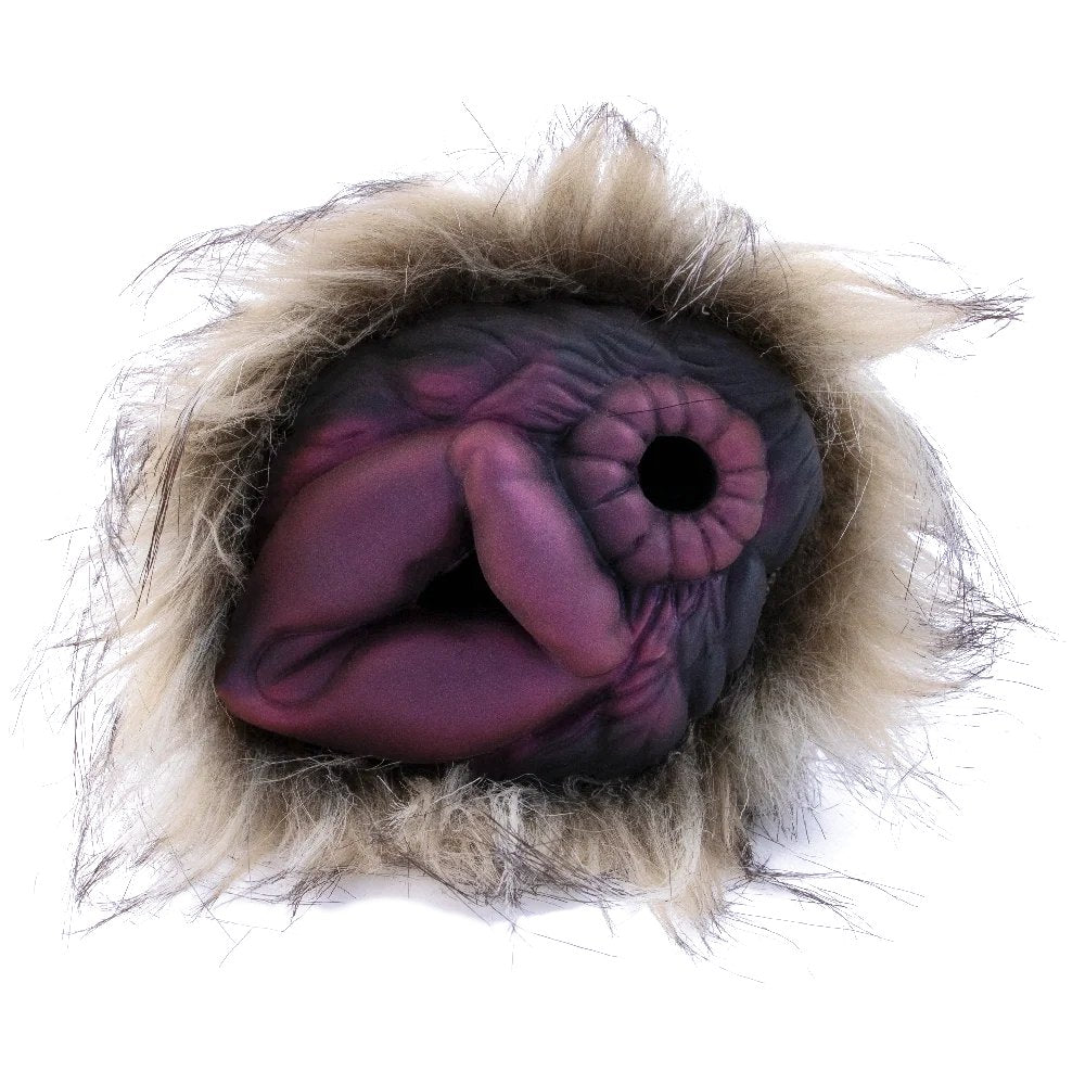 Cream fur aubergine dual entry masturbator, photo 7
